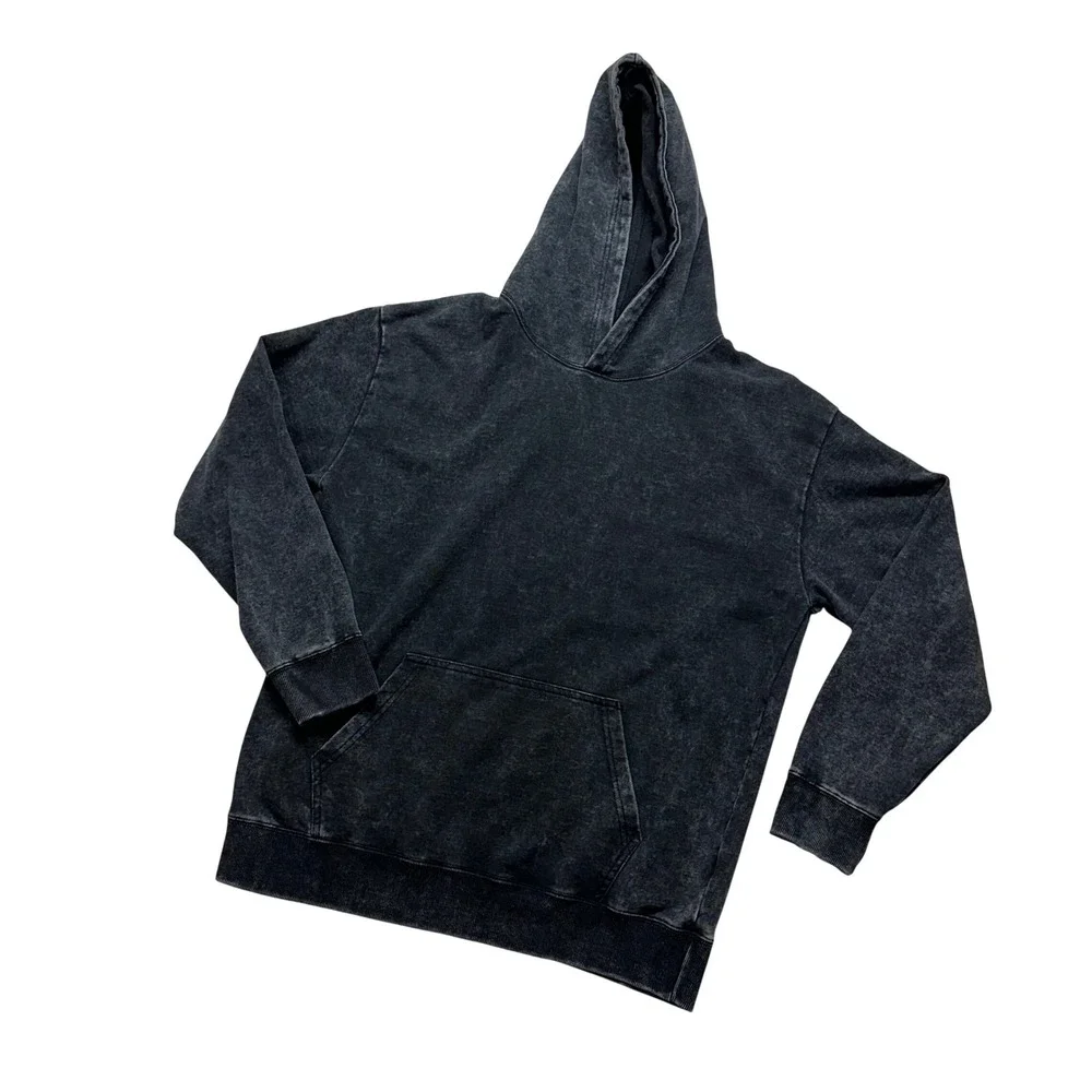 Blurred face sweatshirt Hoodie Grunge Emo Graphic Gothic Punk Streetwear M